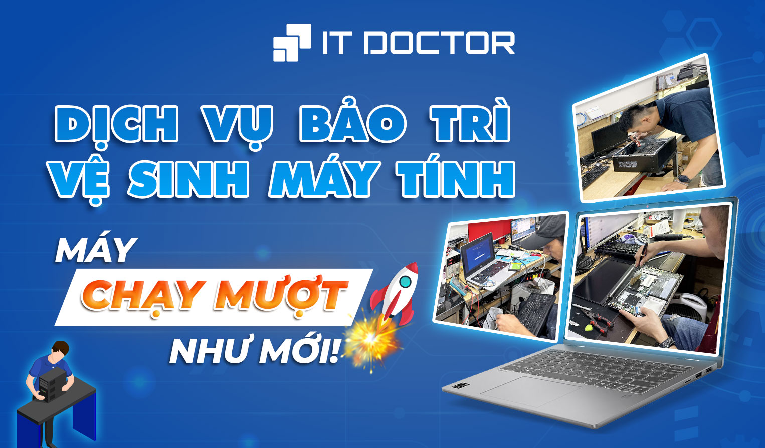 banner vệ sinh bảo trì 