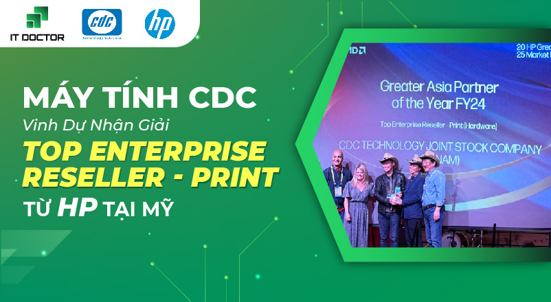 CDC nhận giải thưởng Top Enterprise Re-seller